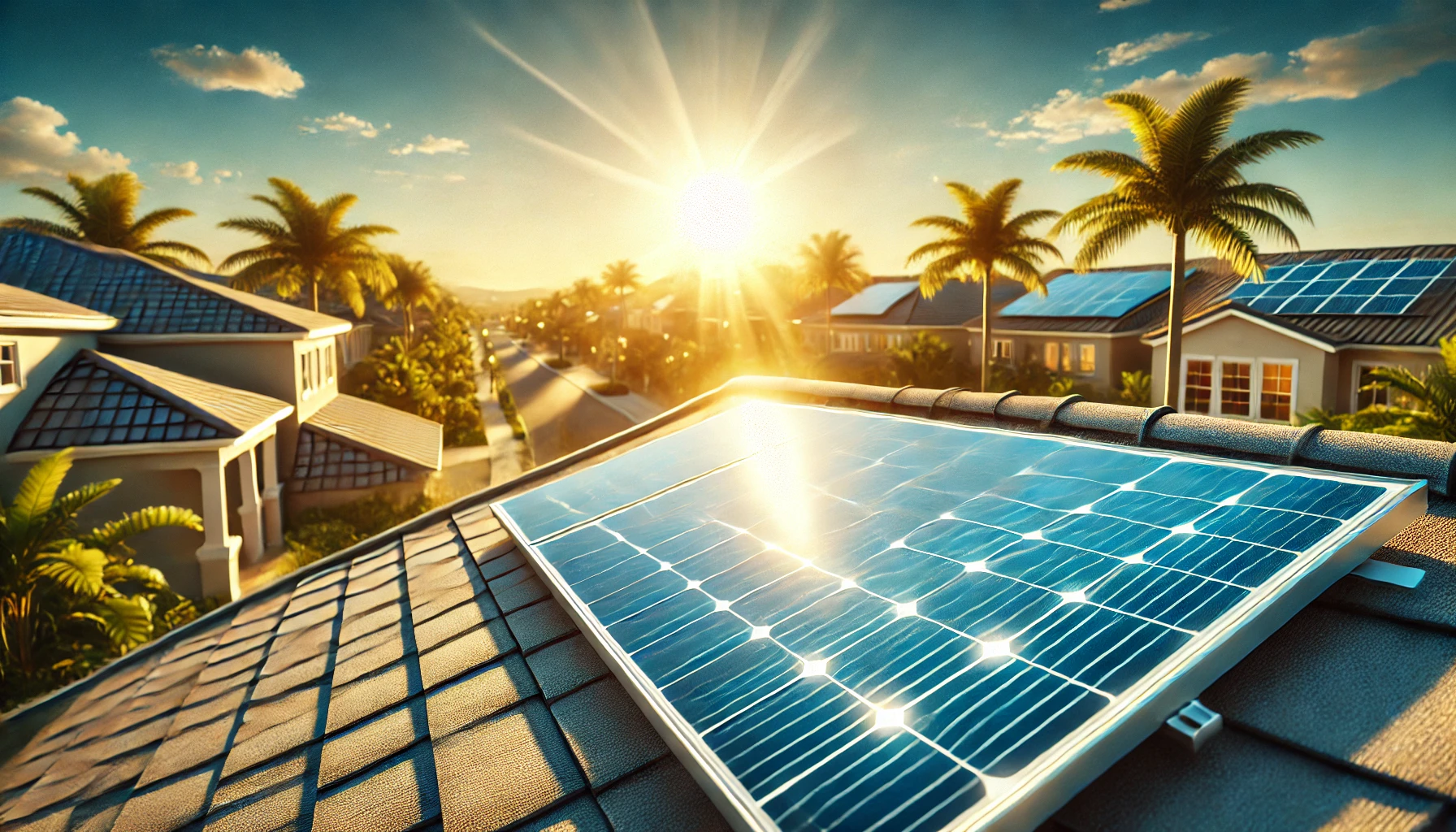 TEO Solar panel installation on Florida home roof